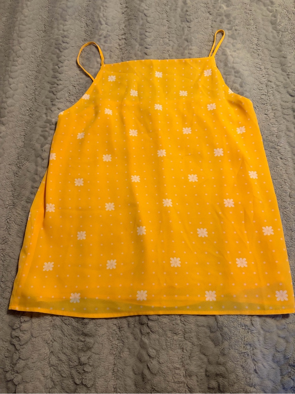 LOFT Yellow Floral Tank Top